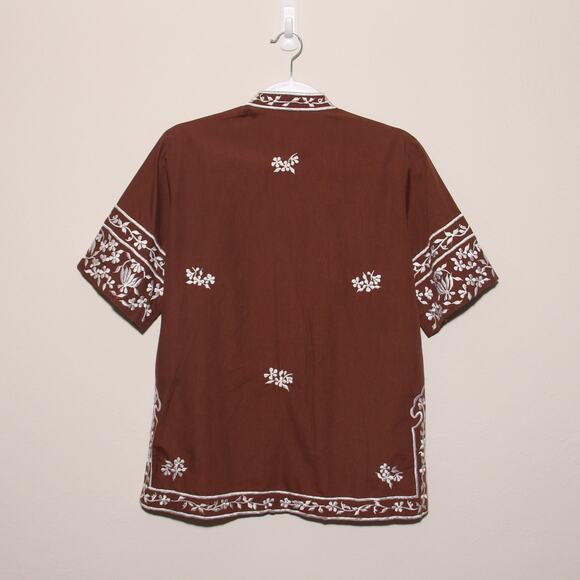 Vintage D'Palms Embroidered Ethnic Style Tunic Top Size 14 Small Flaw - Picture 4 of 11